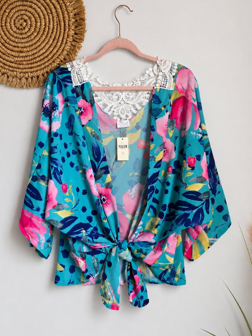 Anthropologie NEW Elizabeth Gillett Mollie Lace Floral Kimono SZ All One Size - Picture 11 of 11